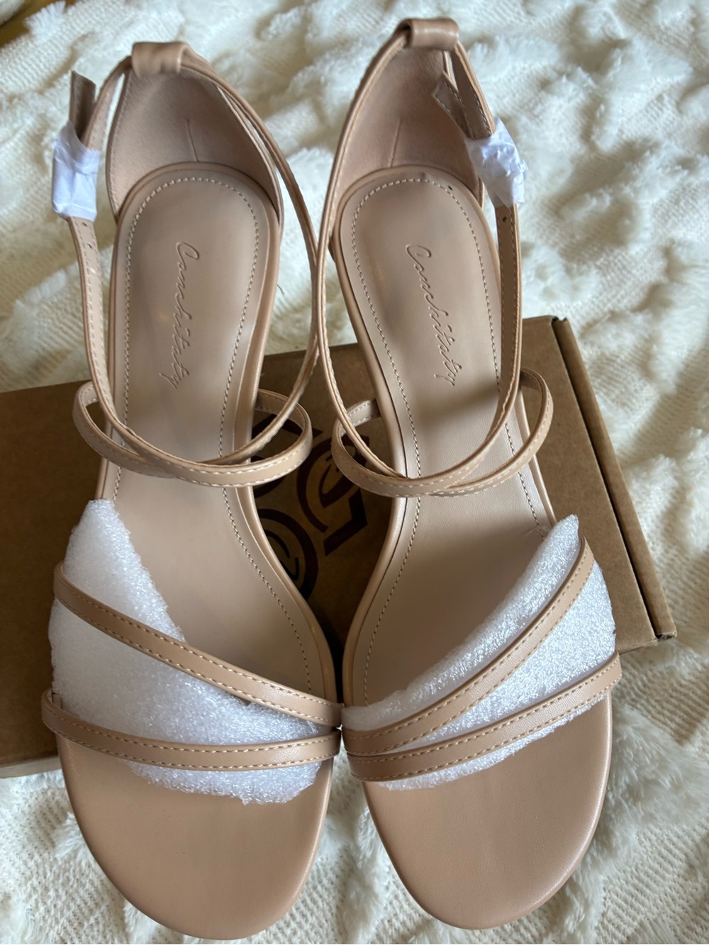Caparros Blush Nude Strappy Slingback Sandals